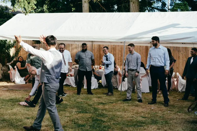 Wedding in historic barn with rustic details
