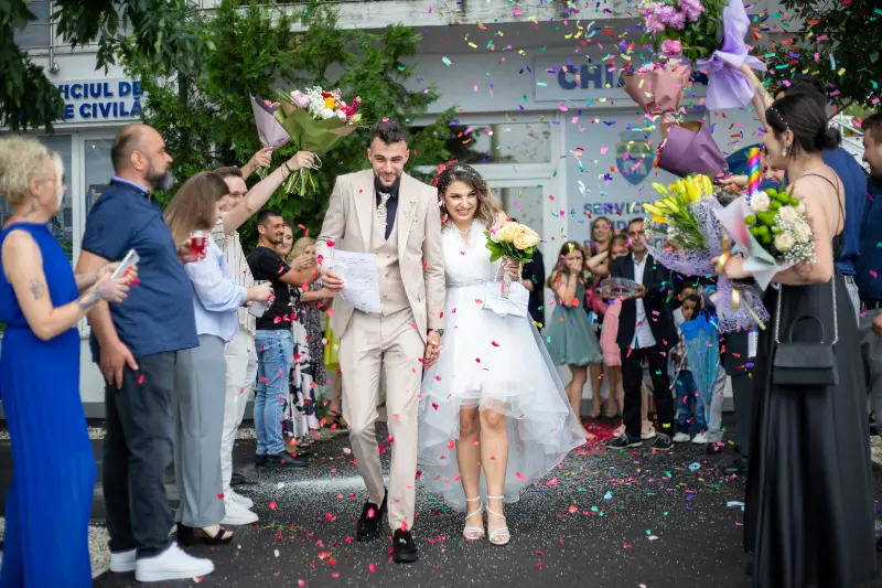 Sunset engagement celebration